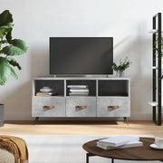 TV ormarić boja betona 102 x 36 x 50 cm od konstruiranog drva Siva