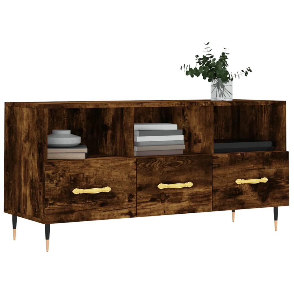 TV ormarić boja dimljenog hrasta 102x36x50 cm konstruirano drvo