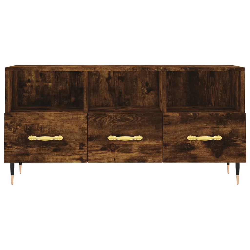 TV ormarić boja dimljenog hrasta 102x36x50 cm konstruirano drvo