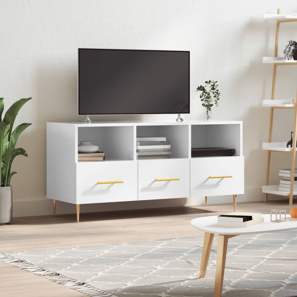 TV ormarić sjajni bijeli 102 x 36 x 50 cm od konstruiranog drva