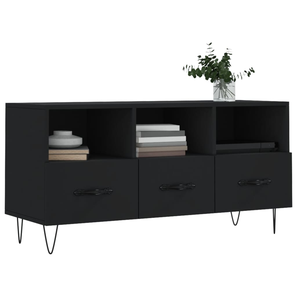 TV ormarić crni 102 x 36 x 50 cm od konstruiranog drva