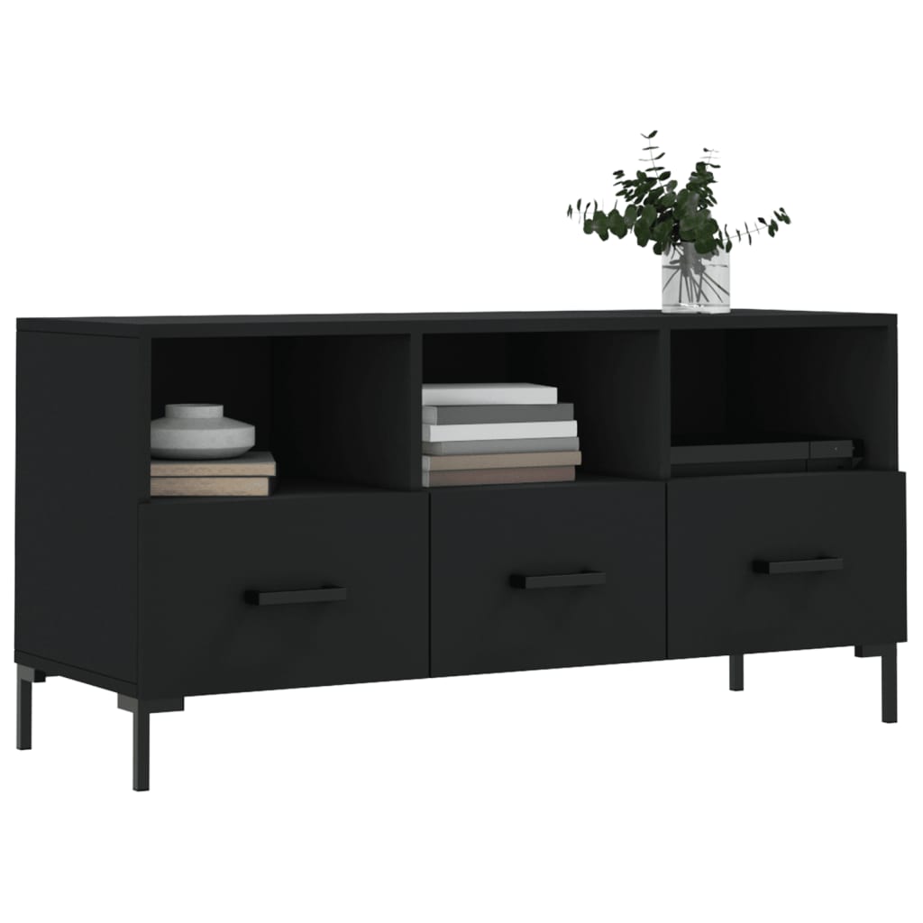 TV ormarić crni 102 x 36 x 50 cm od konstruiranog drva
