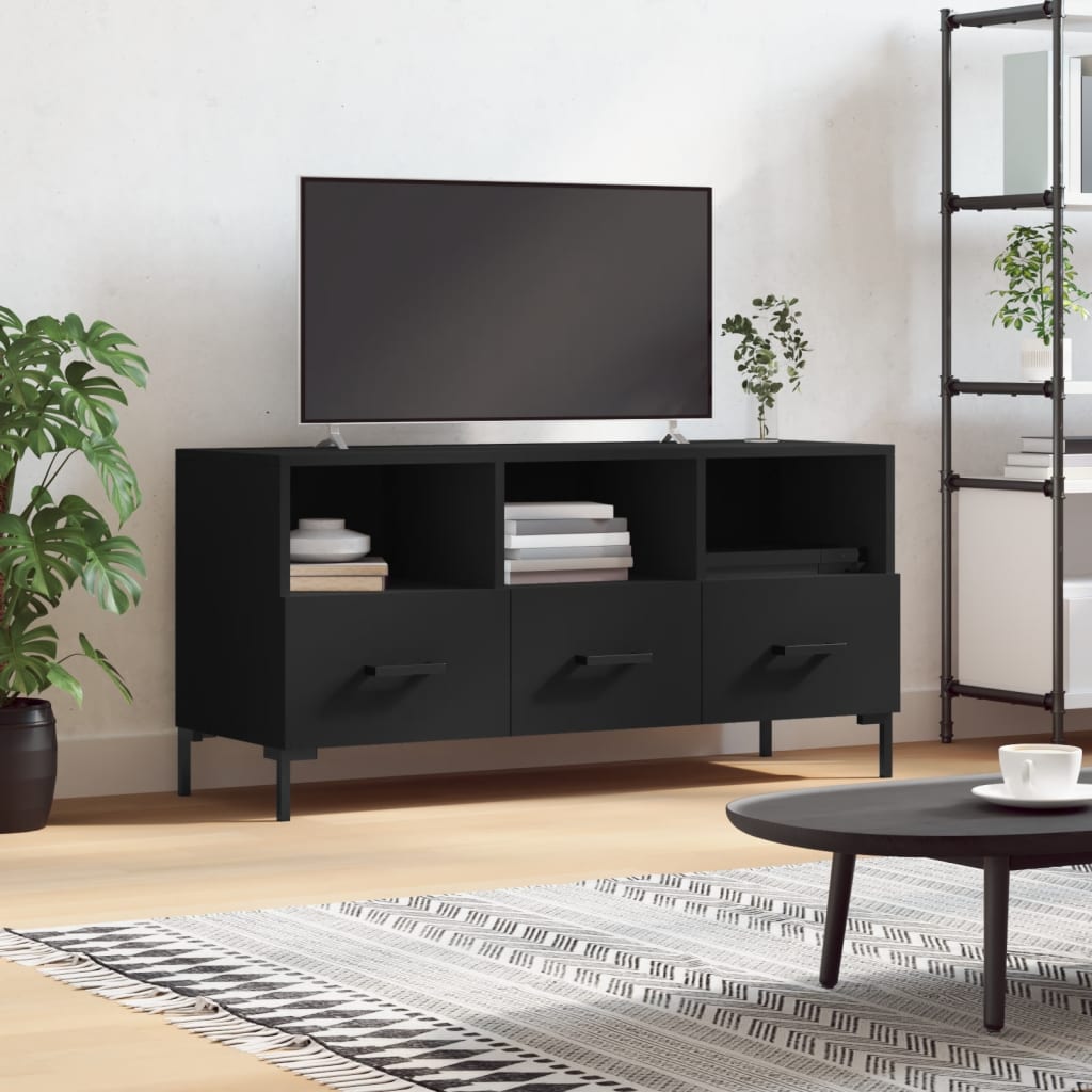 TV ormarić crni 102 x 36 x 50 cm od konstruiranog drva