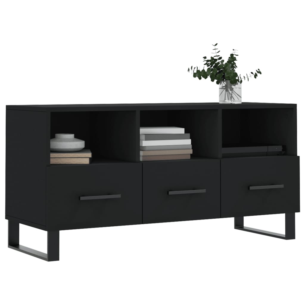 TV ormarić crni 102 x 36 x 50 cm od konstruiranog drva