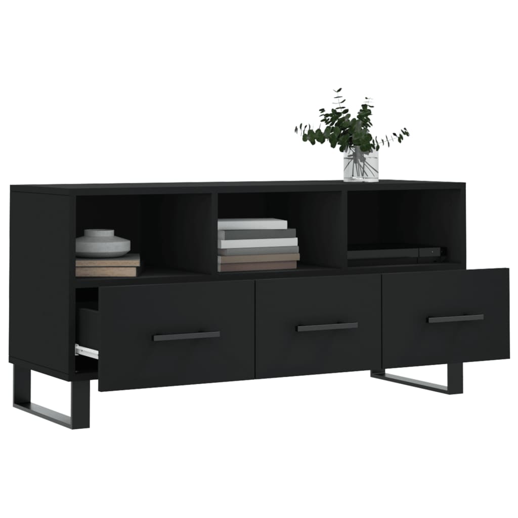TV ormarić crni 102 x 36 x 50 cm od konstruiranog drva