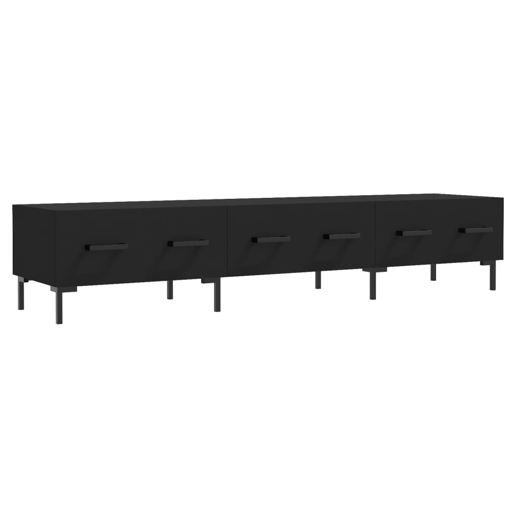 TV ormarić crni 150 x 36 x 30 cm od konstruiranog drva