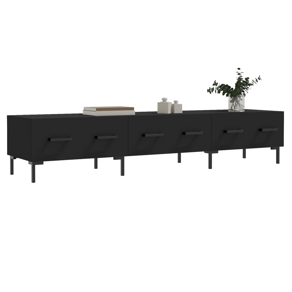 TV ormarić crni 150 x 36 x 30 cm od konstruiranog drva