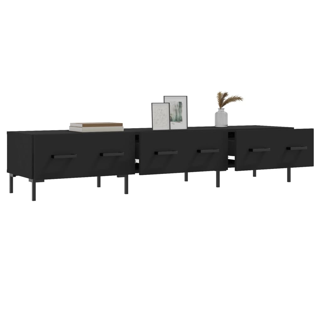 TV ormarić crni 150 x 36 x 30 cm od konstruiranog drva
