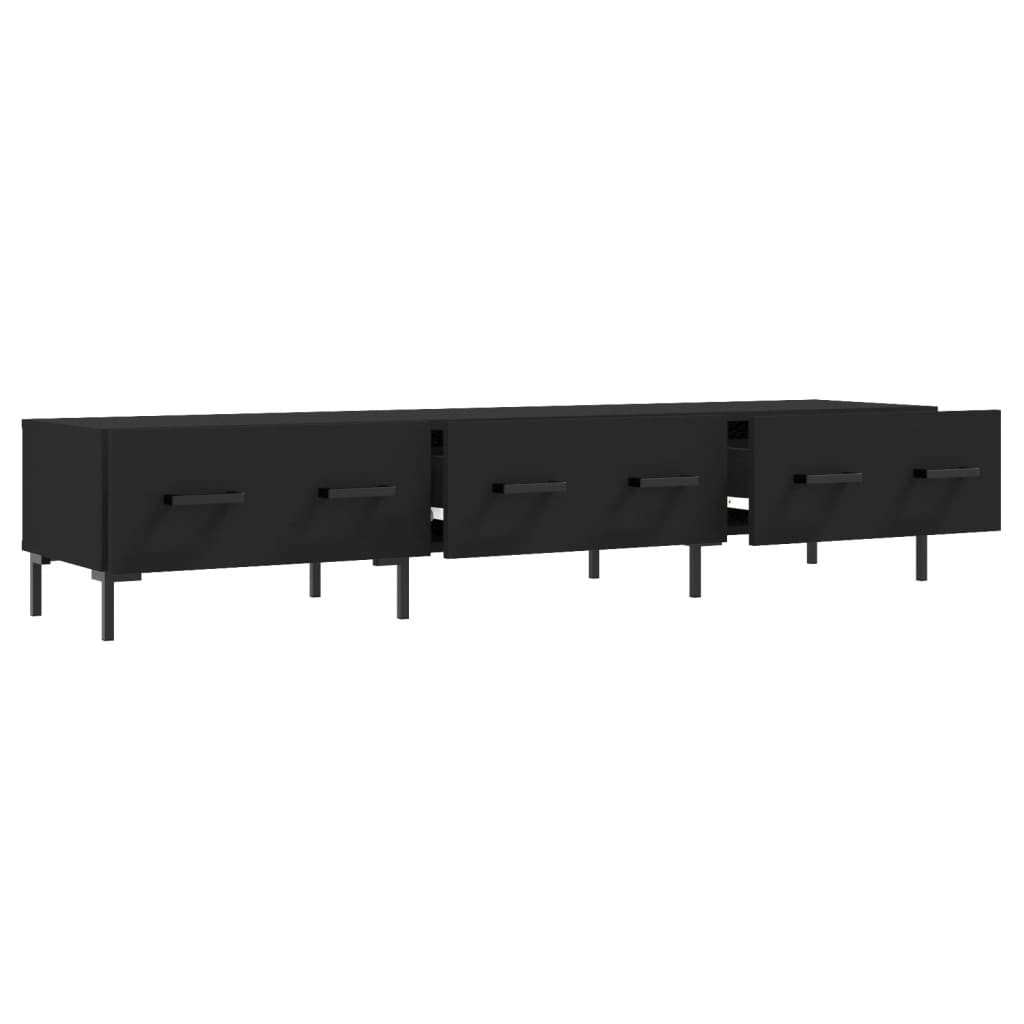 TV ormarić crni 150 x 36 x 30 cm od konstruiranog drva