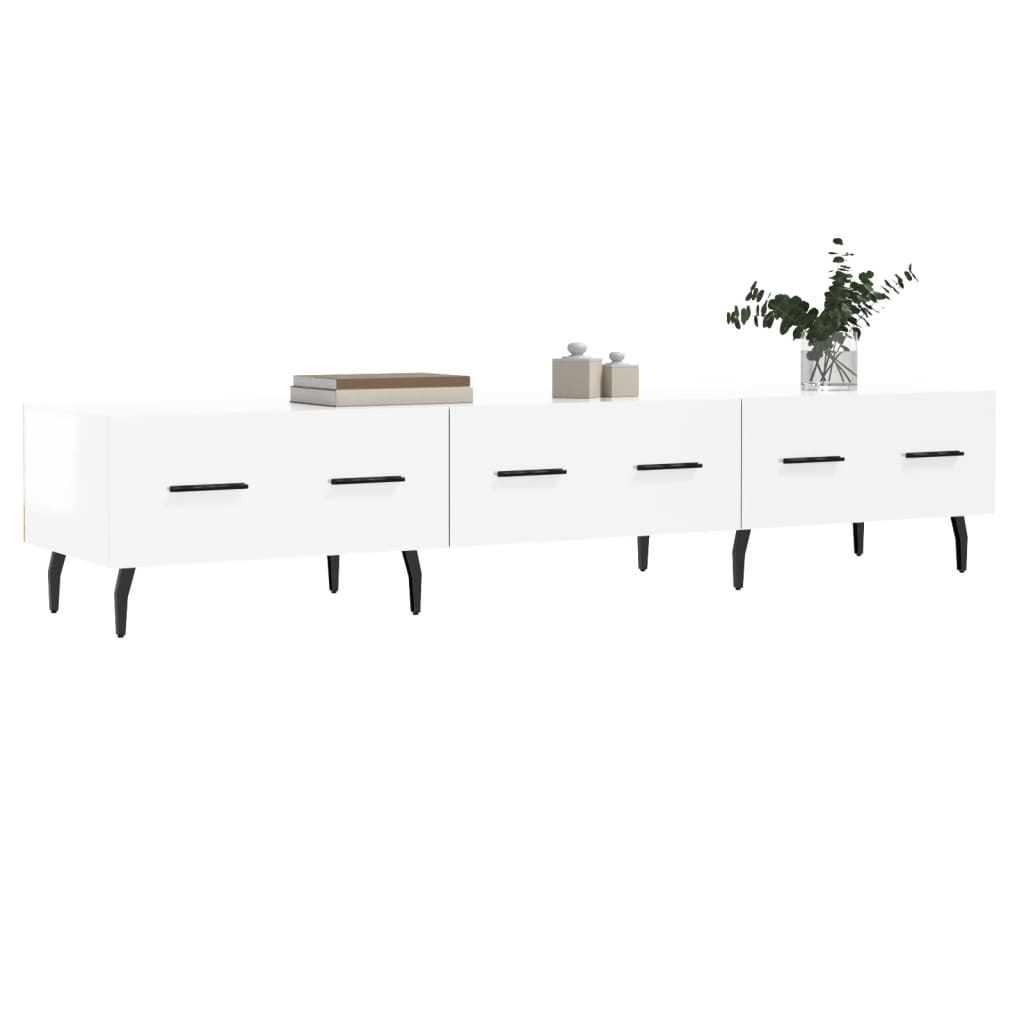 TV ormarić sjajni bijeli 150 x 36 x 30 cm od konstruiranog drva
