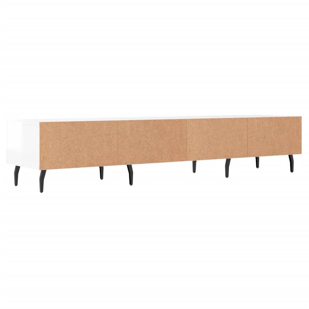TV ormarić sjajni bijeli 150 x 36 x 30 cm od konstruiranog drva