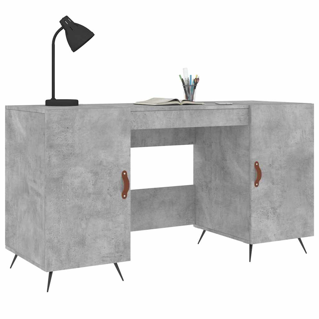 Radni stol boja betona 140 x 50 x 75 cm od konstruiranog drva