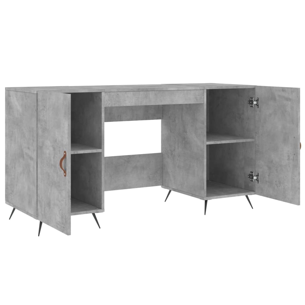 Radni stol boja betona 140 x 50 x 75 cm od konstruiranog drva