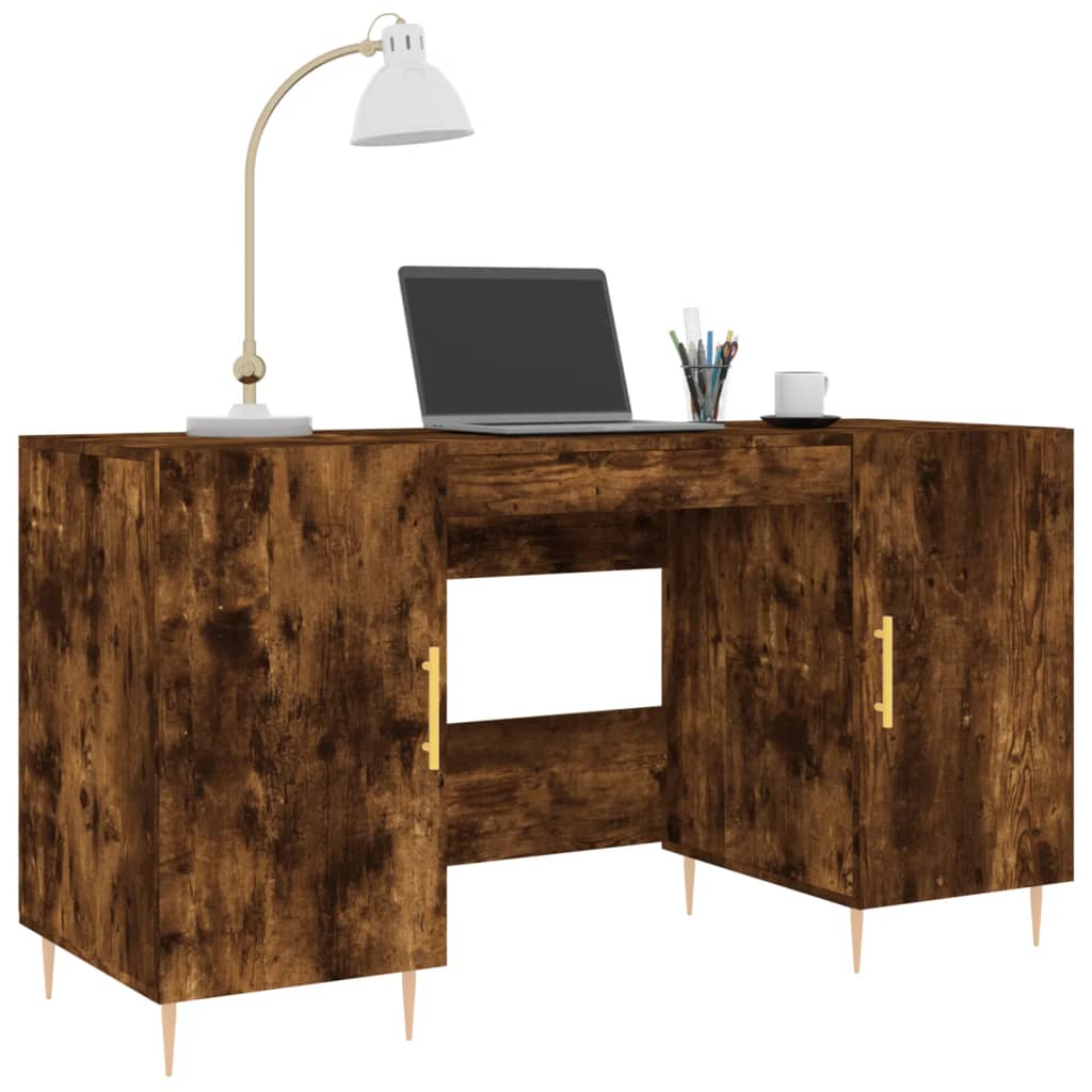 Radni stol boja dimljenog hrasta 140x50x75 cm konstruirano drvo