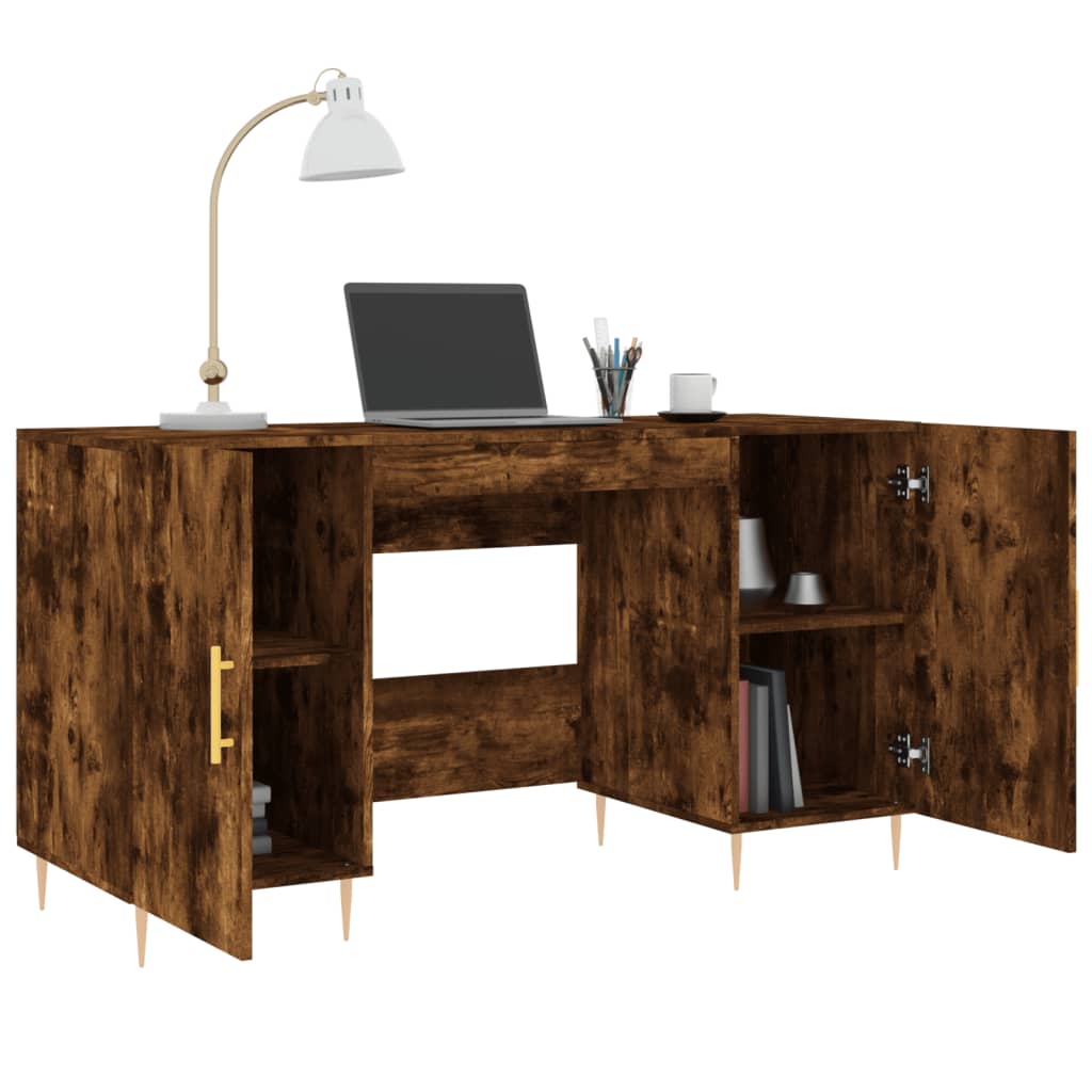 Radni stol boja dimljenog hrasta 140x50x75 cm konstruirano drvo