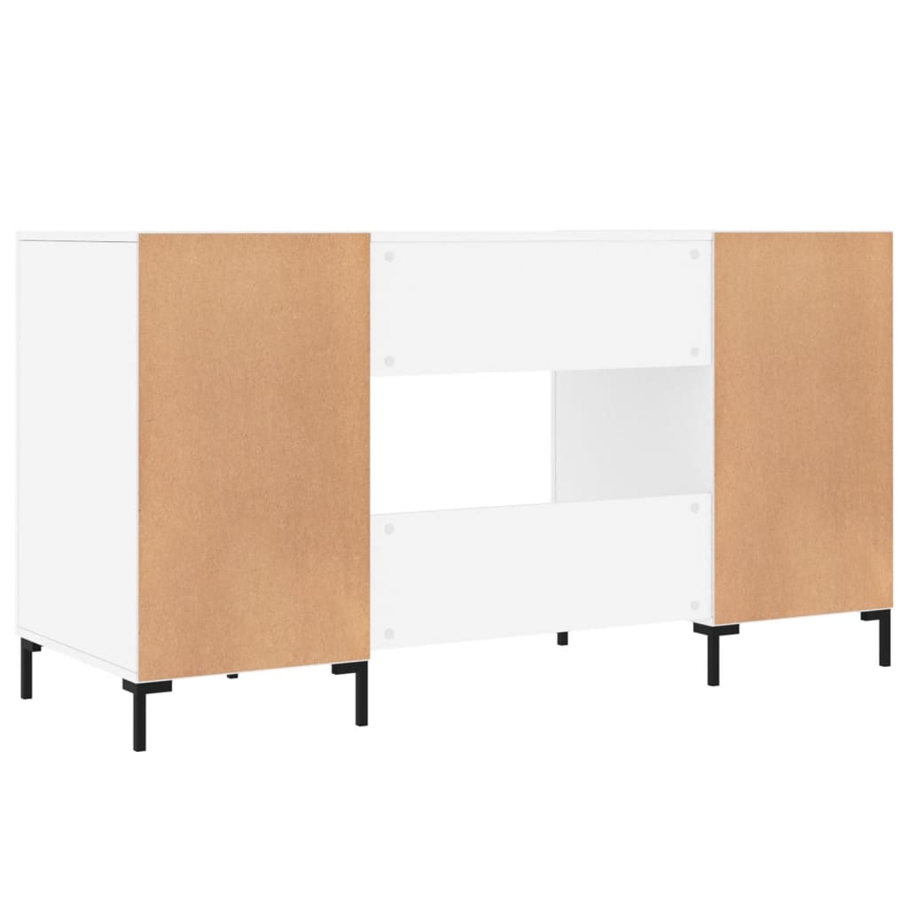 Radni stol bijeli 140 x 50 x 75 cm od konstruiranog drva