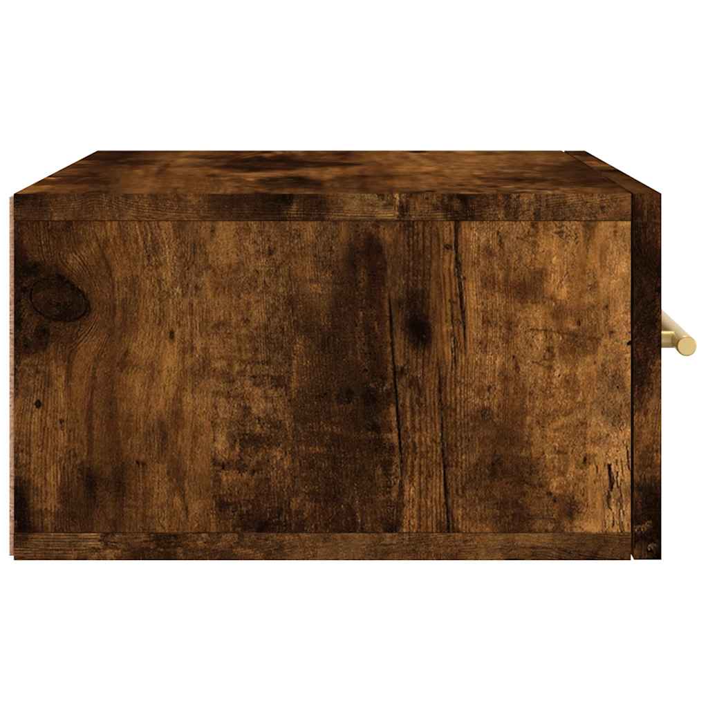 Zidni noćni ormarići 2 kom dimljenog hrasta 35x35x20 cm