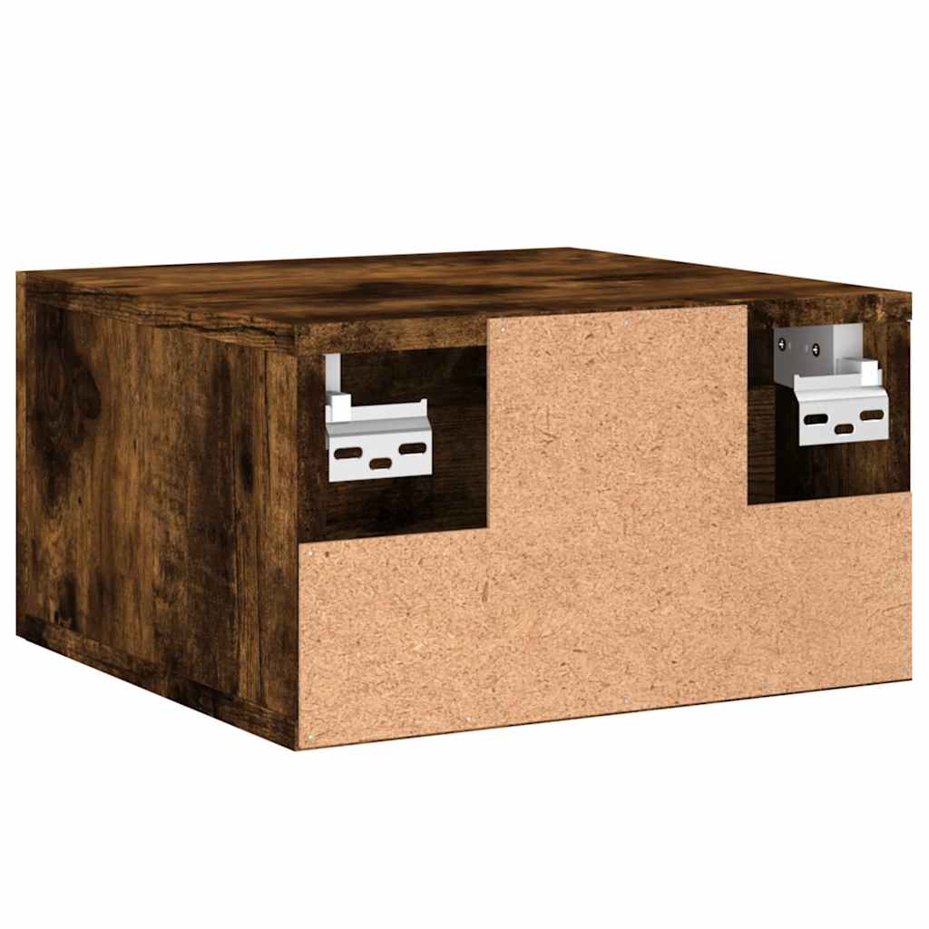 Zidni noćni ormarići 2 kom dimljenog hrasta 35x35x20 cm