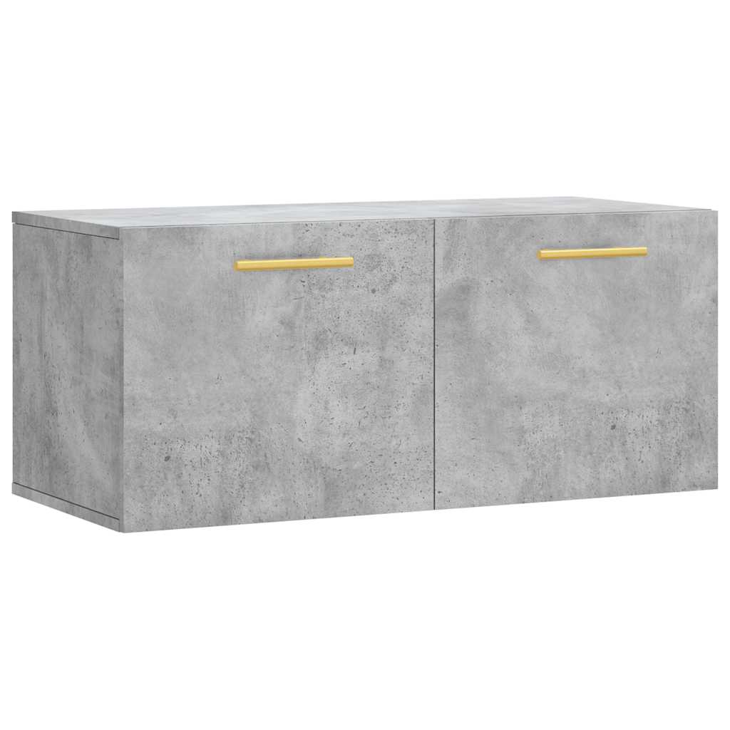 Zidni ormarić boja betona 80x36,5x35 cm od konstruiranog drva Siva 80 x 36.5 x 35 cm