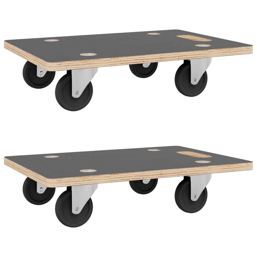 Transportna kolica 2 kom pravokutna 80 x 55 x 11,5 cm 250 kg