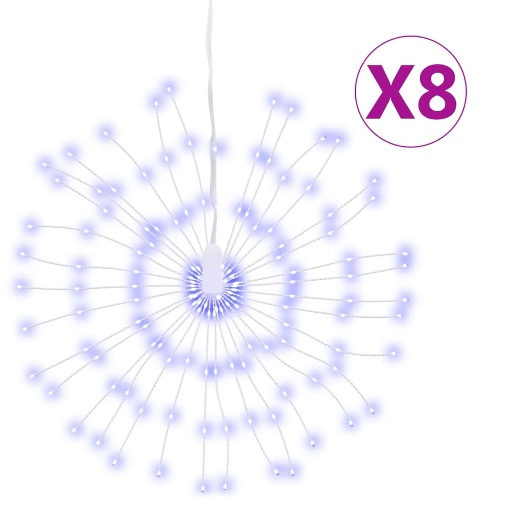 Božićna svjetla zvjezdani prasak 140 LED 8 k plava 17 cm