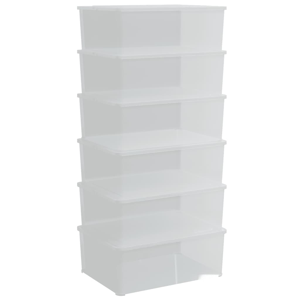 Plastične kutije za pohranu 6 kom 10 L za slaganje