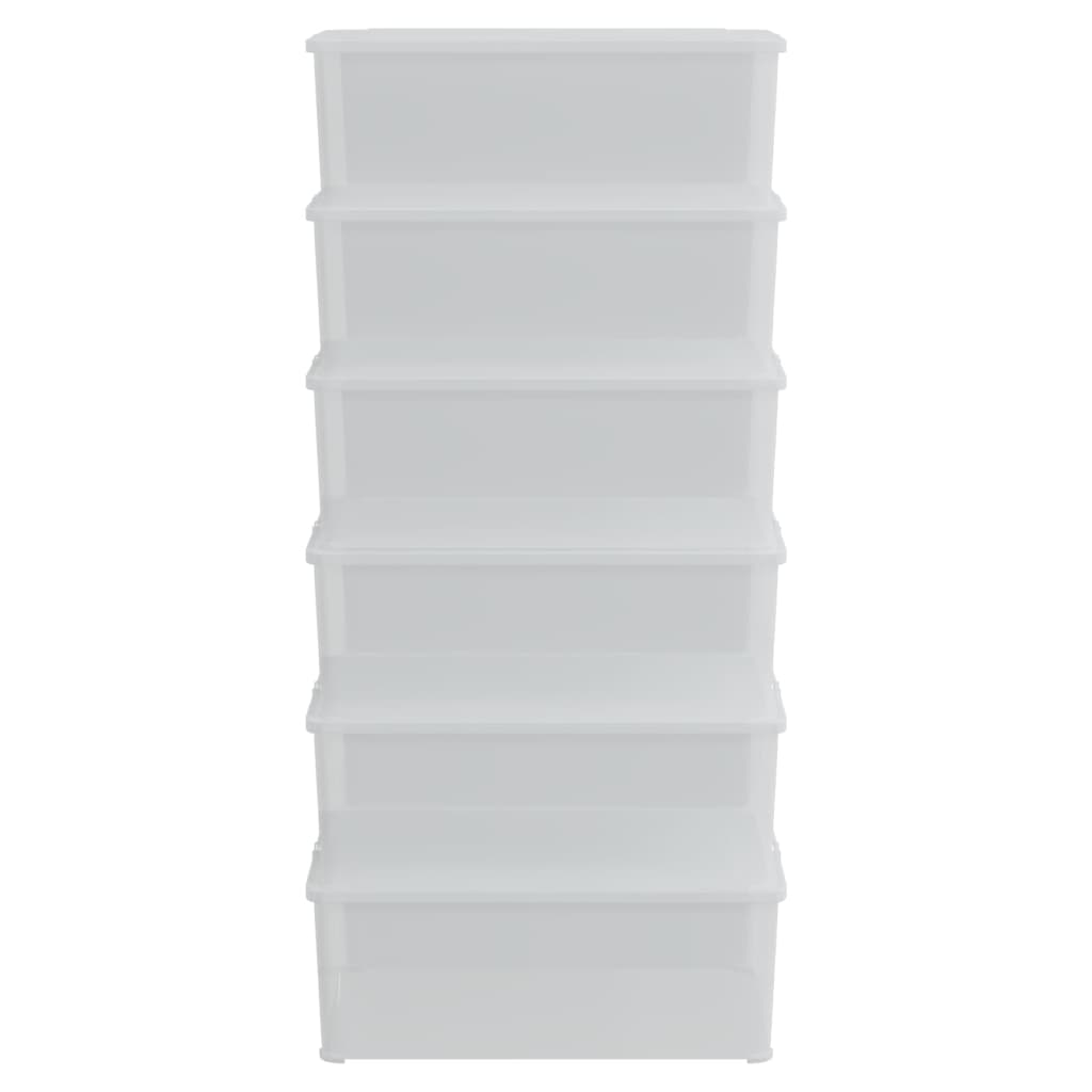 Plastične kutije za pohranu 6 kom 10 L za slaganje