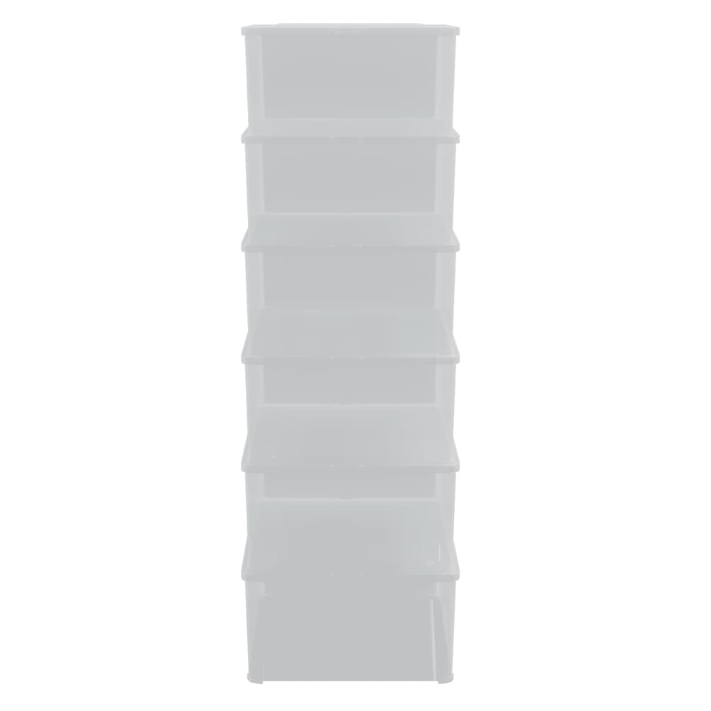 Plastične kutije za pohranu 6 kom 10 L za slaganje