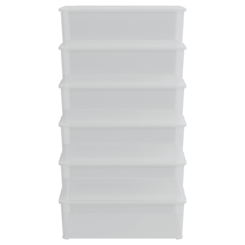 Plastične kutije za pohranu 6 kom 25 L za slaganje