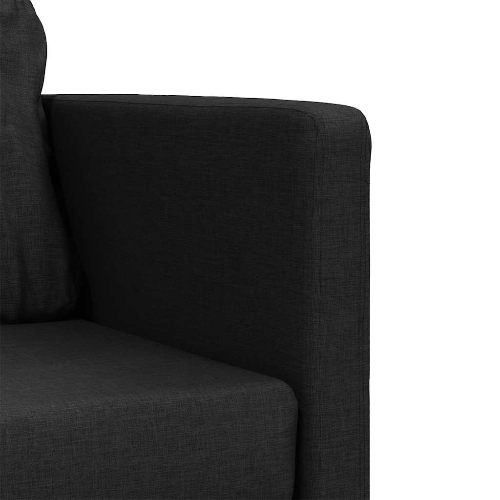 Podni kauč na razvlačenje 2-u-1 crni 112x174x55 cm od tkanine