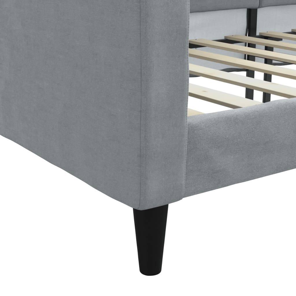 Dnevni krevet svjetlosivi 80 x 200 cm od tkanine
