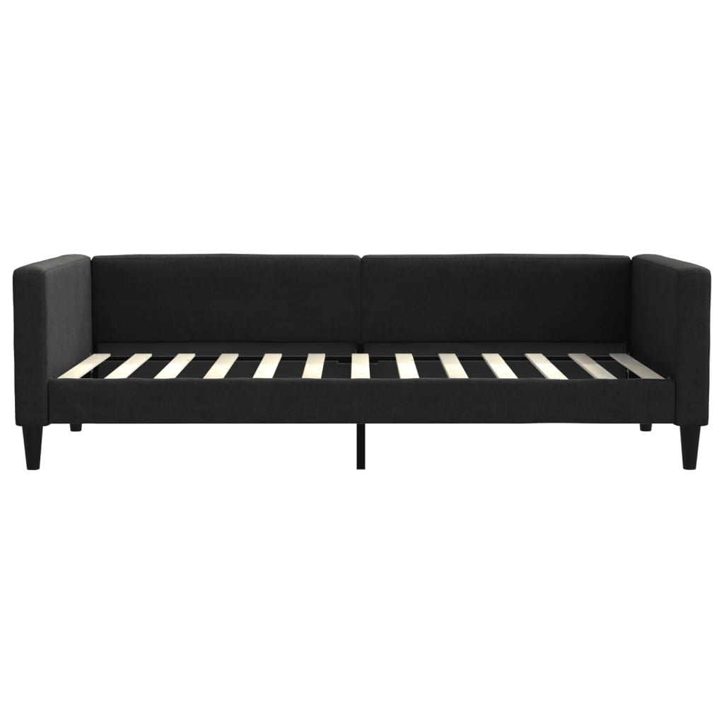 Dnevni krevet crni 90 x 200 cm od tkanine