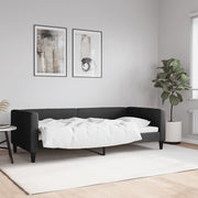 Dnevni krevet crni 90 x 200 cm od tkanine