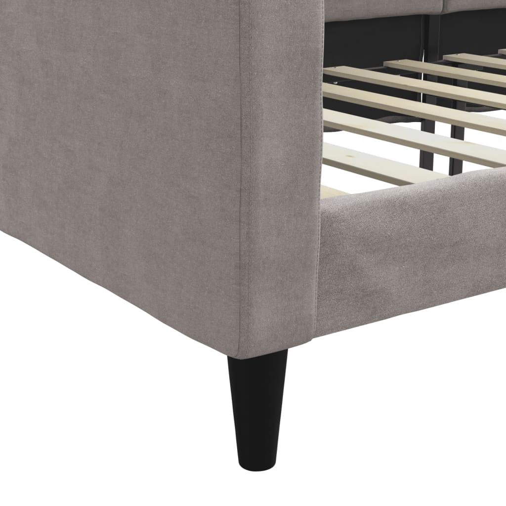 Dnevni krevet smeđesivi 90 x 200 cm od tkanine