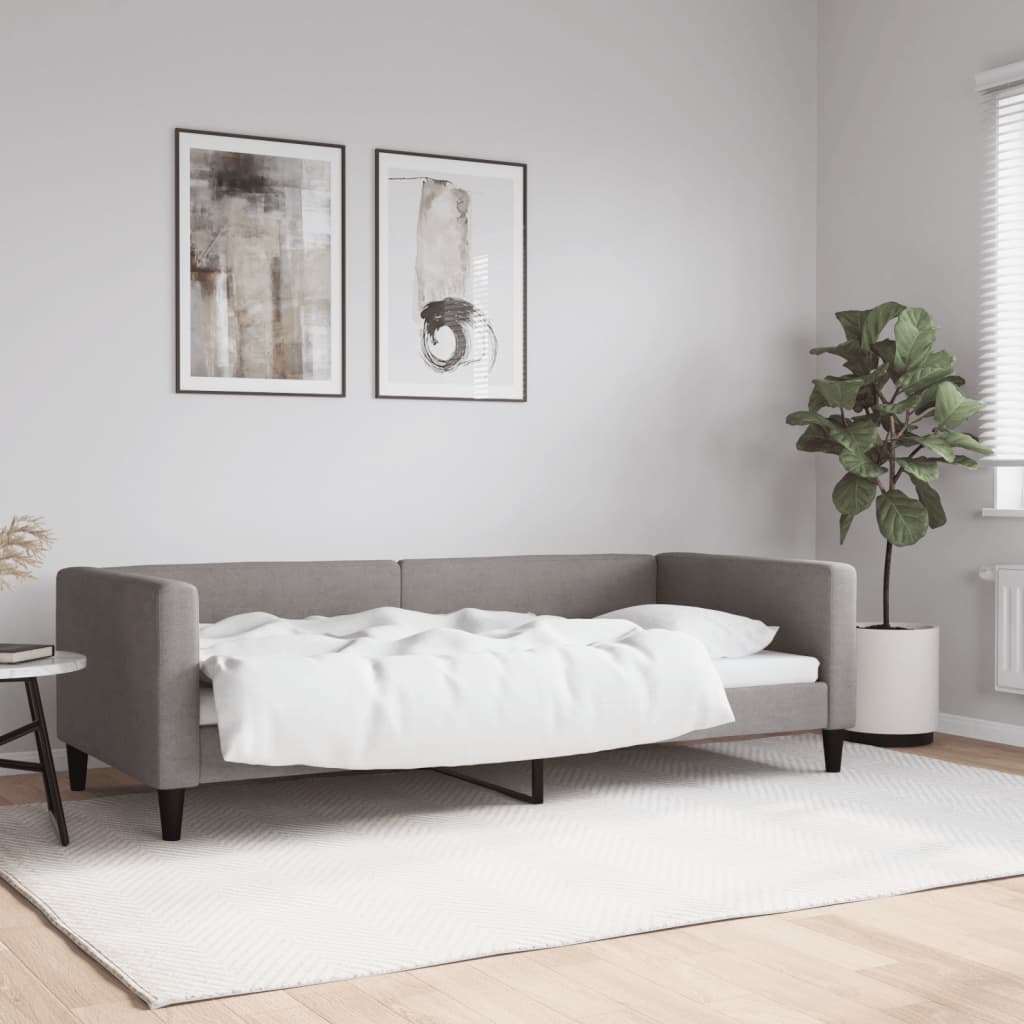 Dnevni krevet smeđesivi 90 x 200 cm od tkanine