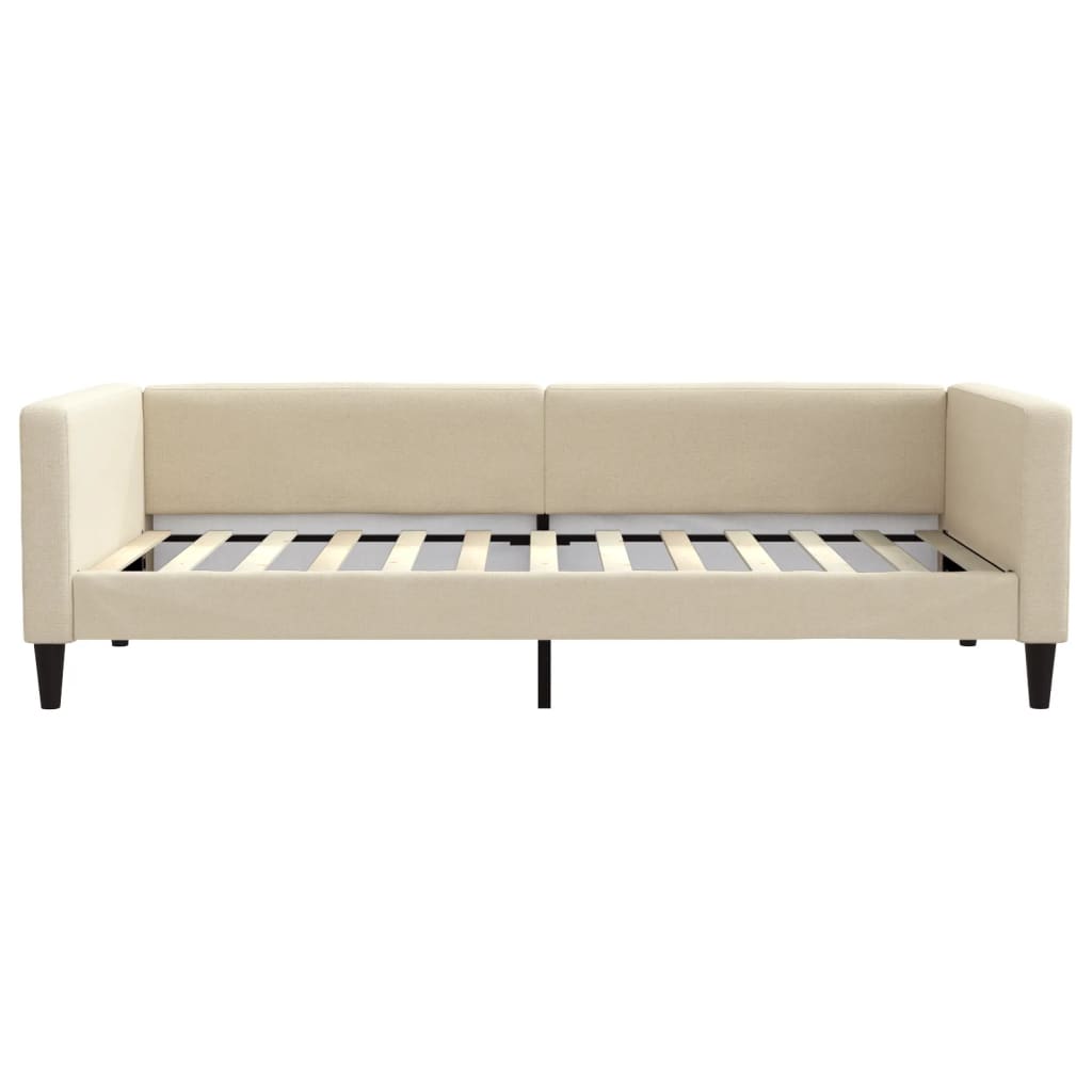 Dnevni krevet krem 100 x 200 cm od tkanine