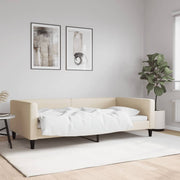 Dnevni krevet krem 100 x 200 cm od tkanine