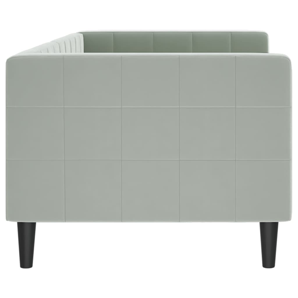 Dnevni krevet svjetlosivi 80 x 200 cm baršunasti