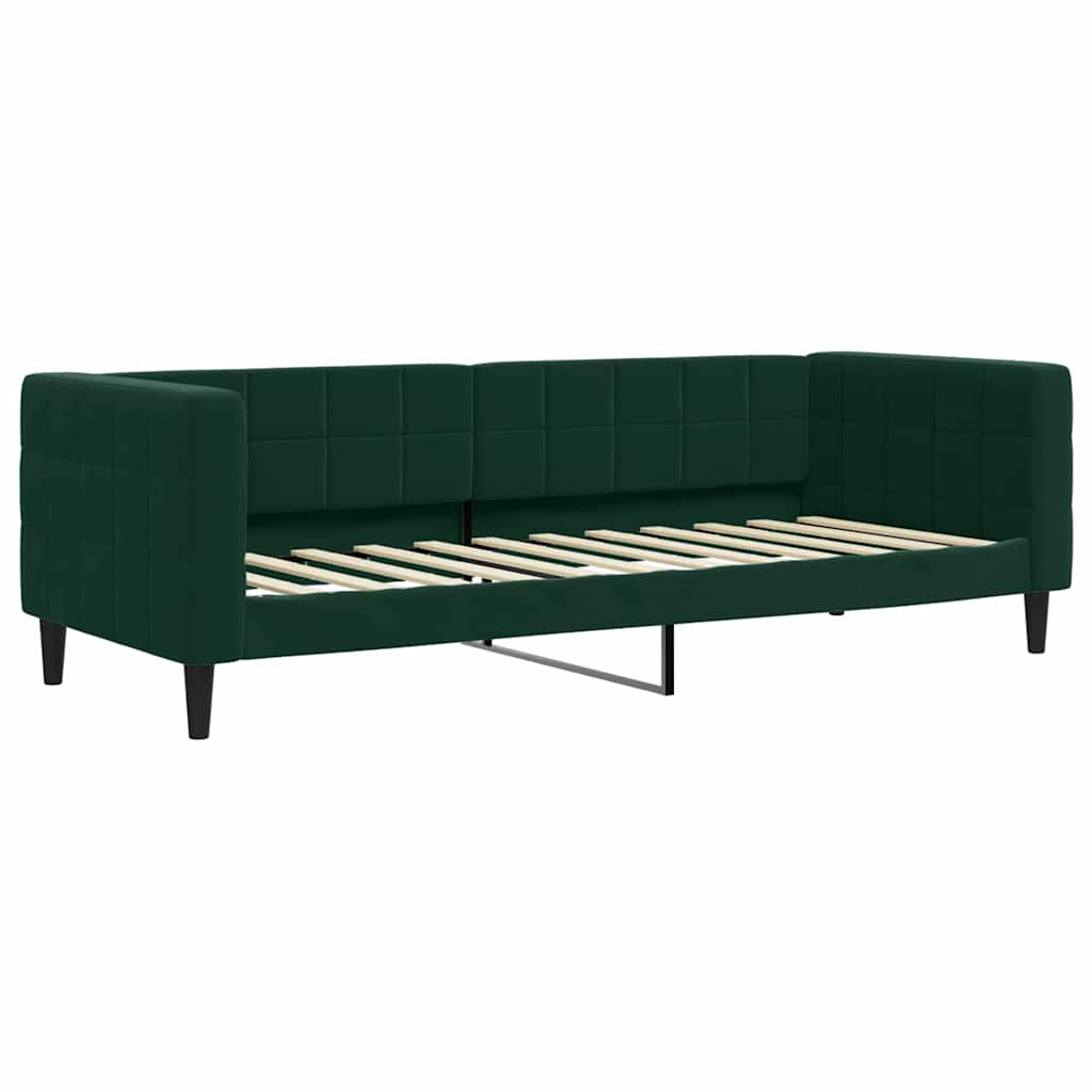 Dnevni krevet tamnozeleni 80 x 200 cm baršunasti