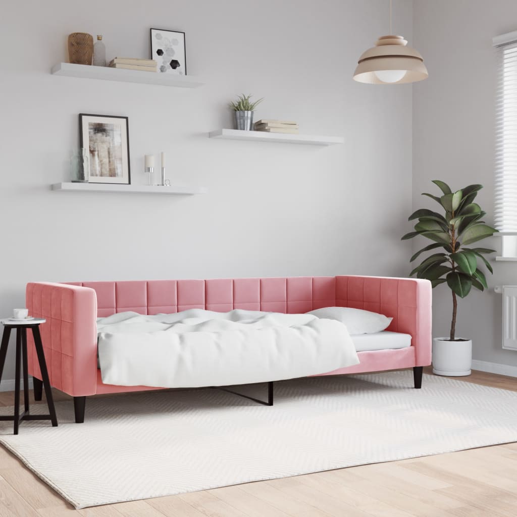 Dnevni krevet ružičasti 80 x 200 cm baršunasti