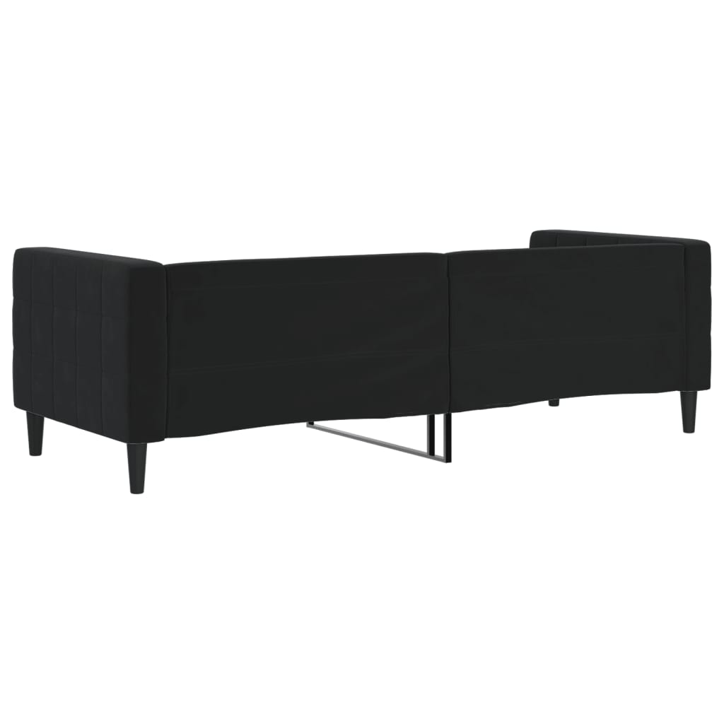 Dnevni krevet crni 80 x 200 cm baršunasti