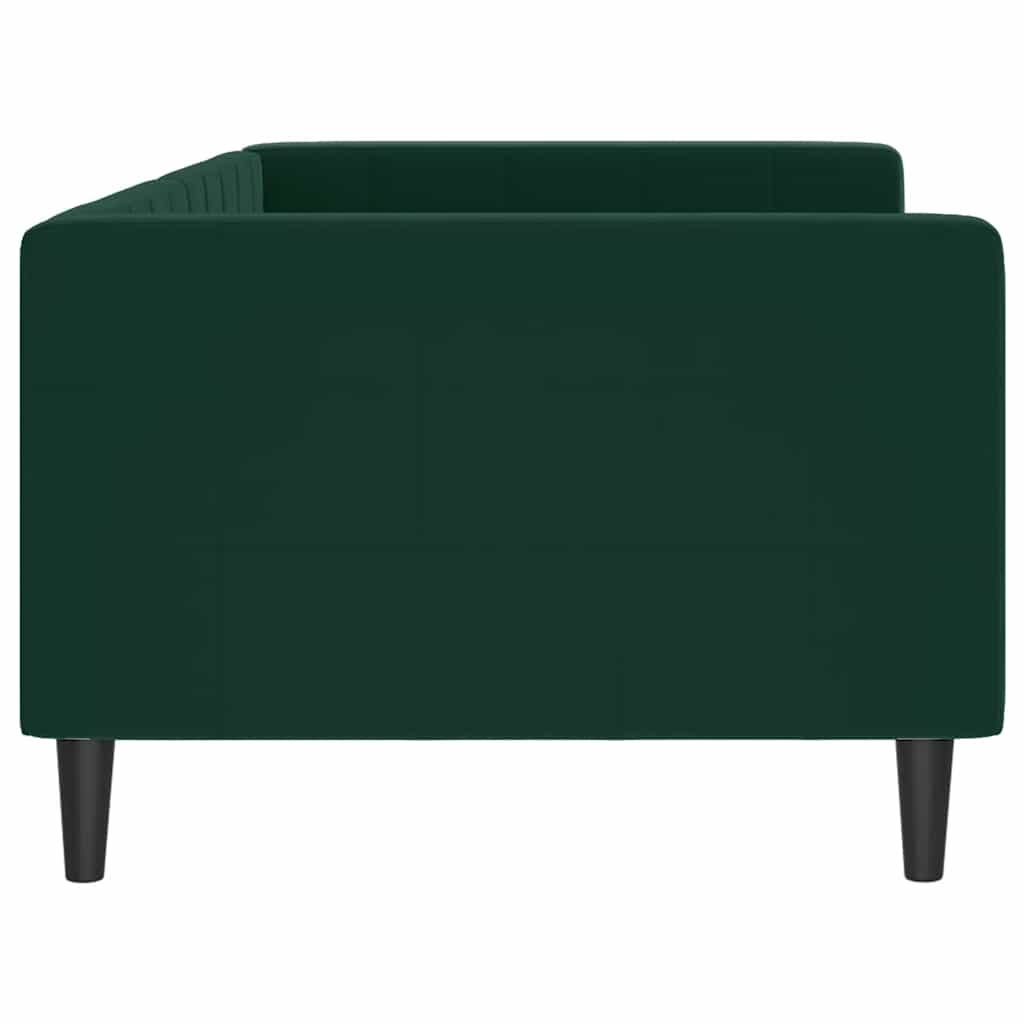 Dnevni krevet tamnozeleni 90 x 200 cm baršunasti
