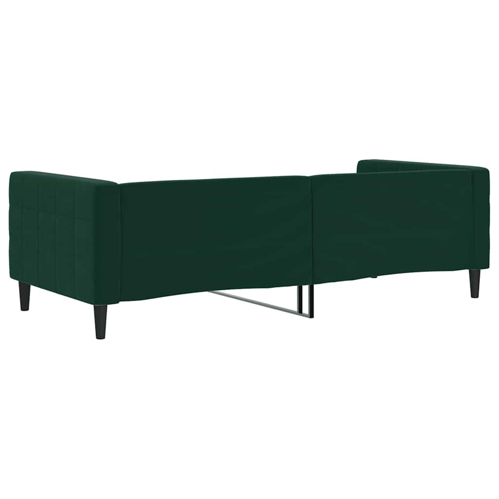Dnevni krevet tamnozeleni 90 x 200 cm baršunasti