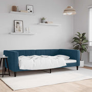 Dnevni krevet plavi 100 x 200 cm baršunasti