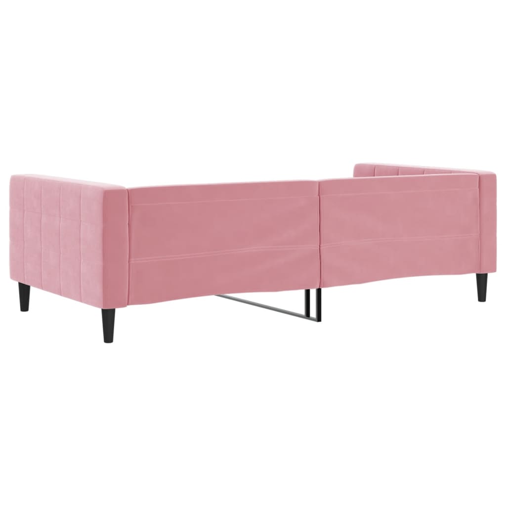 Dnevni krevet ružičasti 100 x 200 cm baršunasti