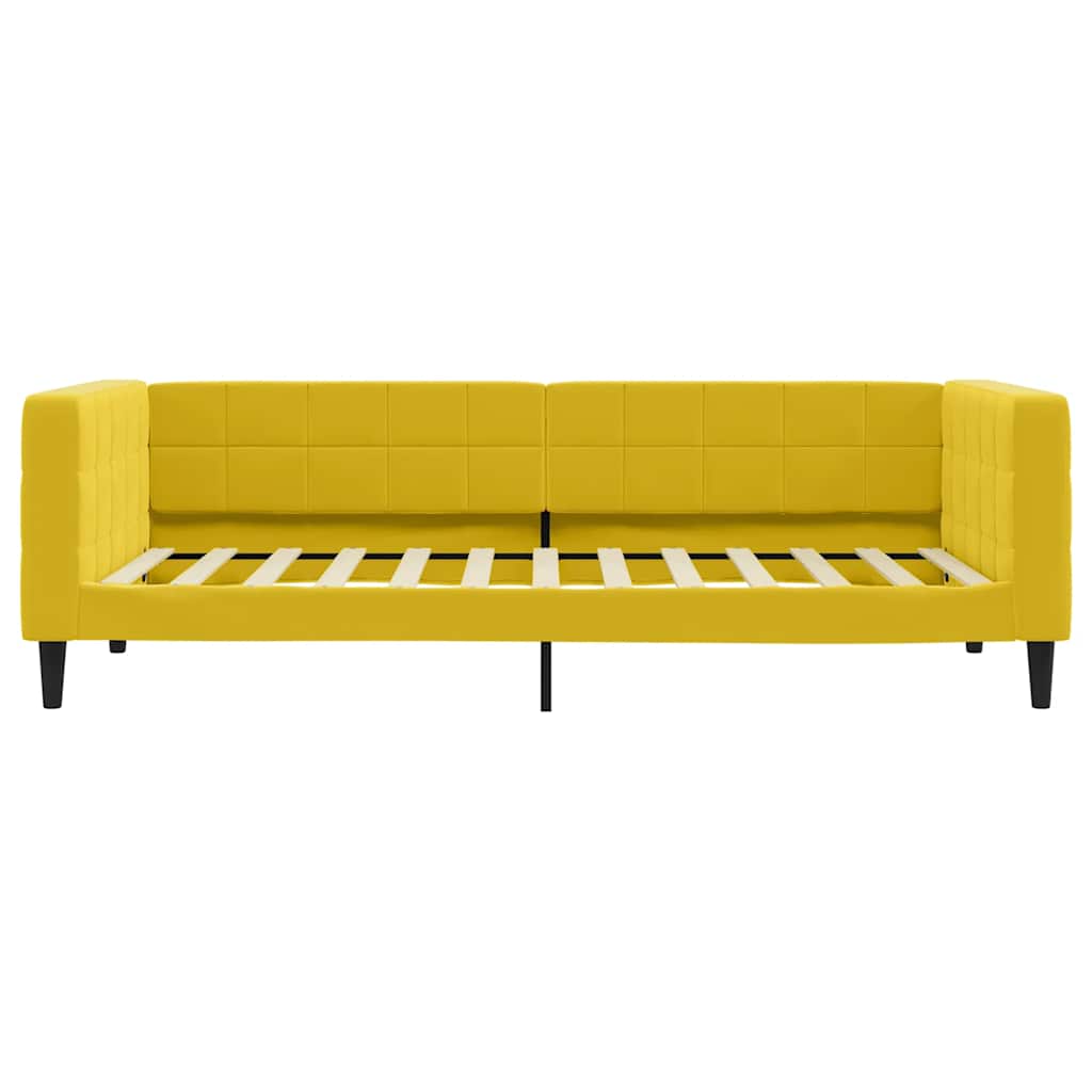 Dnevni krevet žuti 100 x 200 cm baršunasti