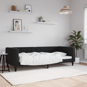 Dnevni krevet crni 90 x 190 cm baršunasti