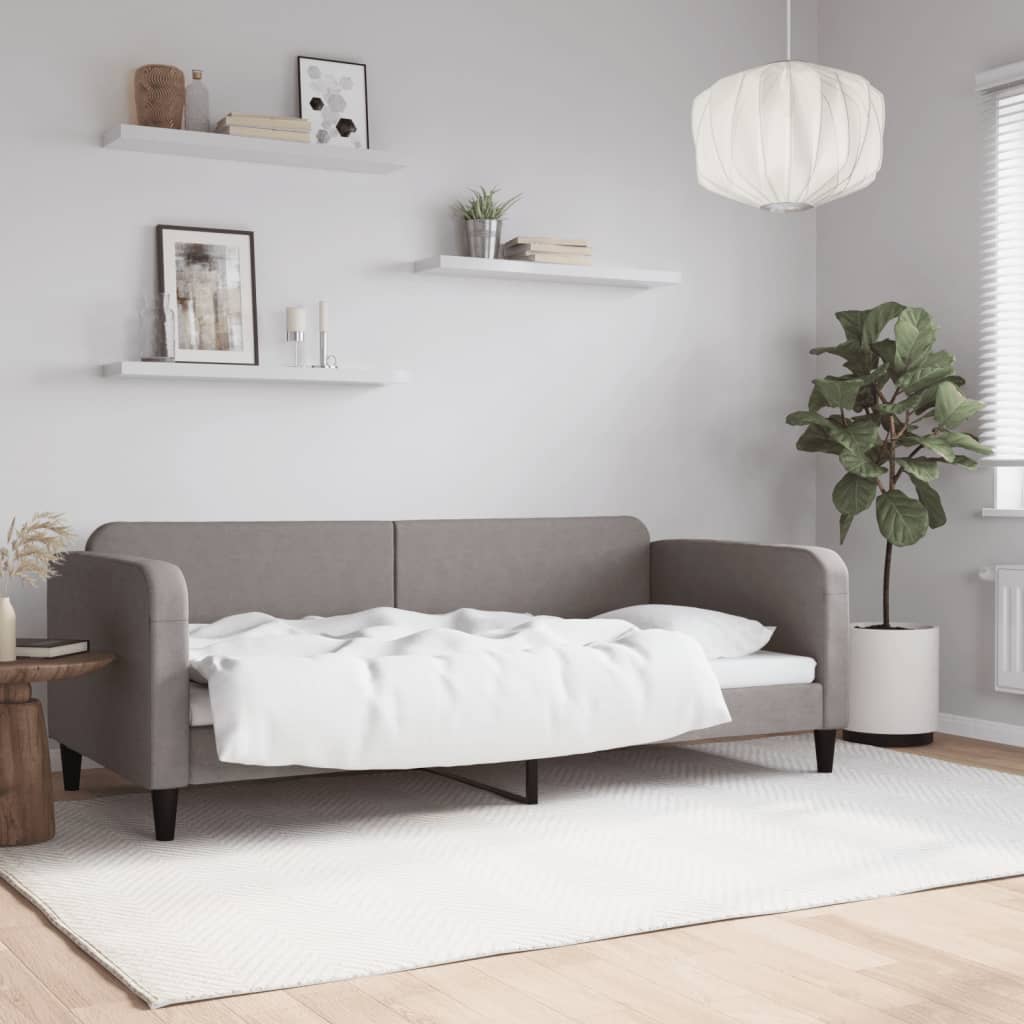 Dnevni krevet smeđesivi 90 x 200 cm od tkanine
