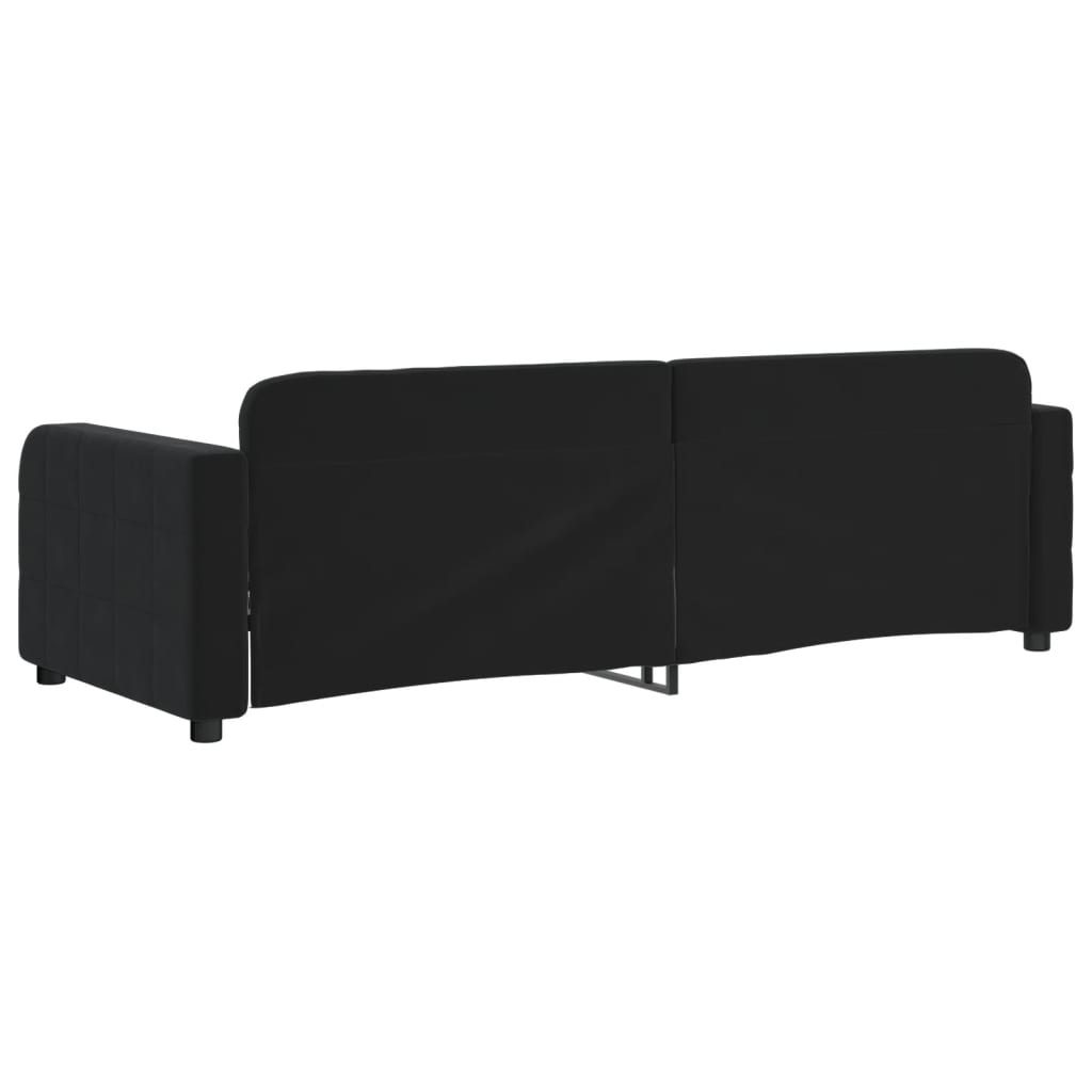 Dnevni krevet crni 80 x 200 cm baršunasti