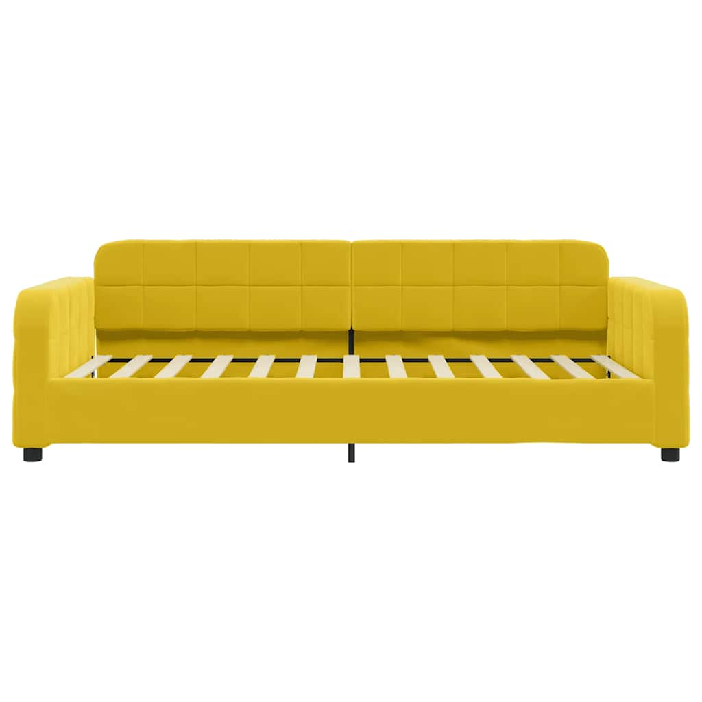 Dnevni krevet žuti 80 x 200 cm baršunasti